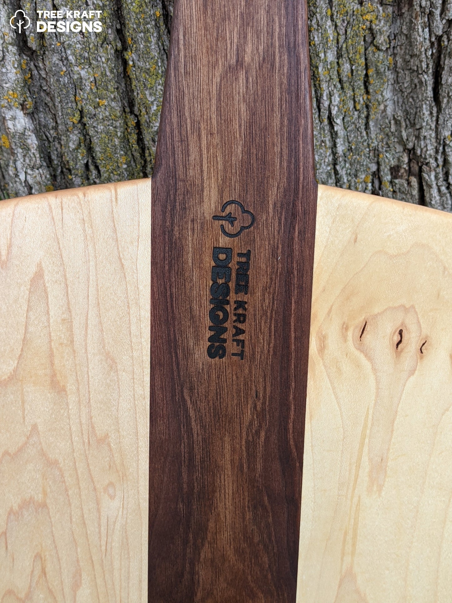 Custom Hardwood Pizza Peel (Padauk, Maple & Dark Walnut)