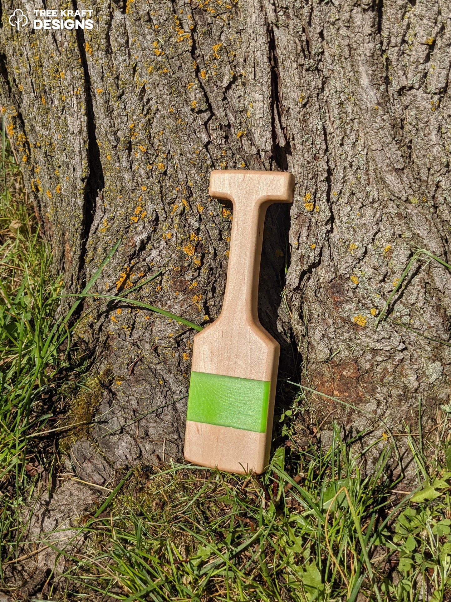 Canadian Maple Oar Shaped Bottle Opener (Green)