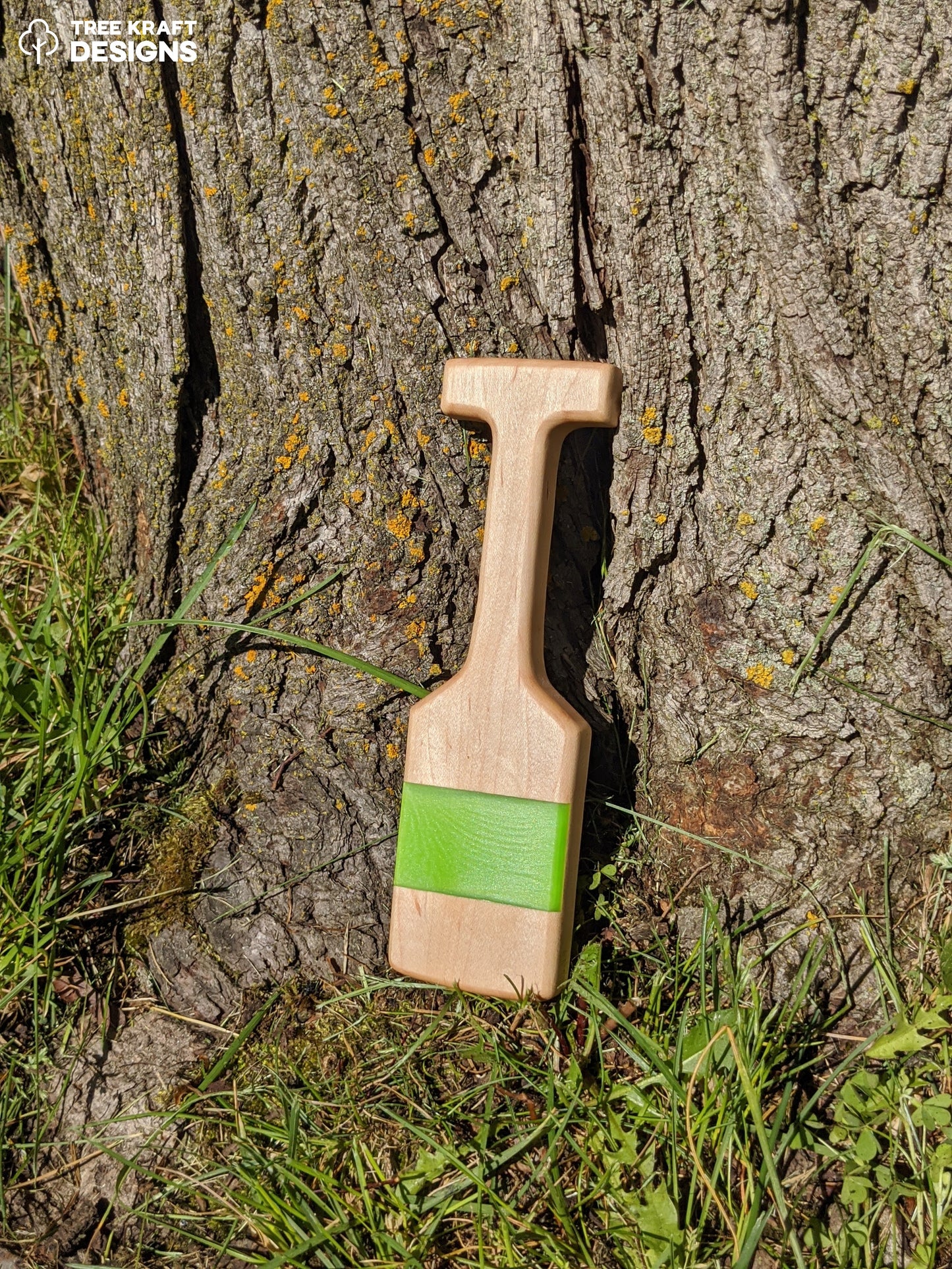 Canadian Maple Oar Shaped Bottle Opener (Green)