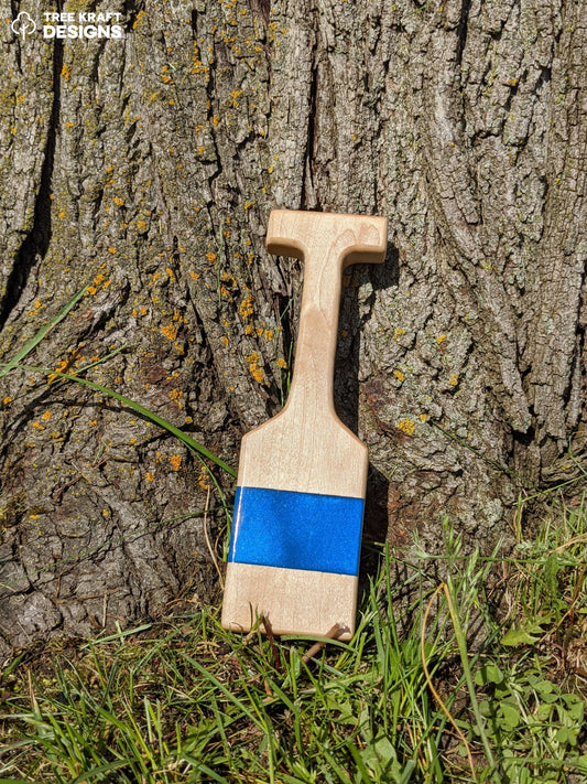 Canadian Maple Oar Shaped Bottle Opener (Blue)