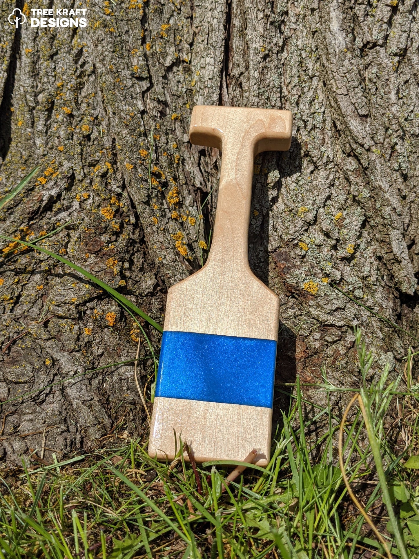 Canadian Maple Oar Shaped Bottle Opener (Blue)