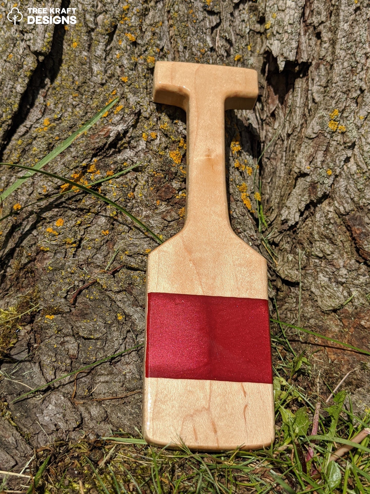 Canadian Maple Oar Shaped Bottle Opener (Red)