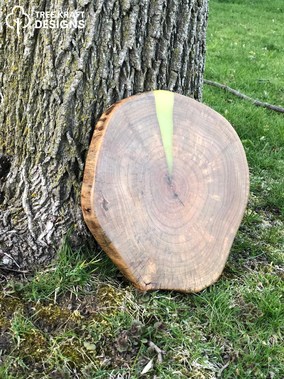 Silver Maple Biscuit with Yellow Epoxy